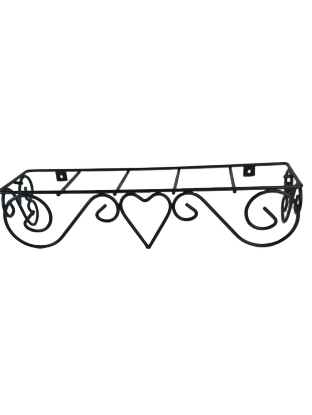 Black Metal Heart Decorative Wall Shelf - Home Wall Decor
